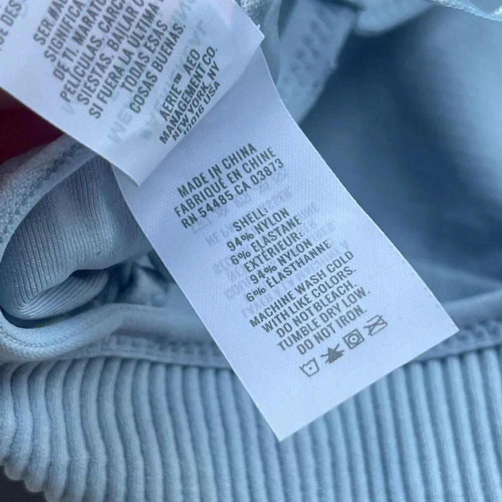 Aerie NWT one shoulder ribbed bralette sports bra comfort leisure